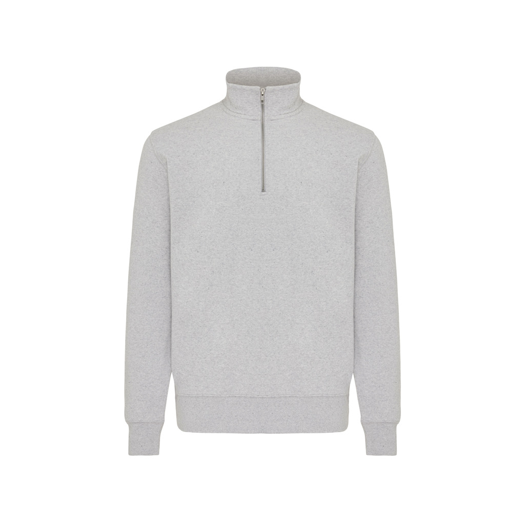 Sweater unisexe personnalisé coton recyclé 300g Elgon light heather grey